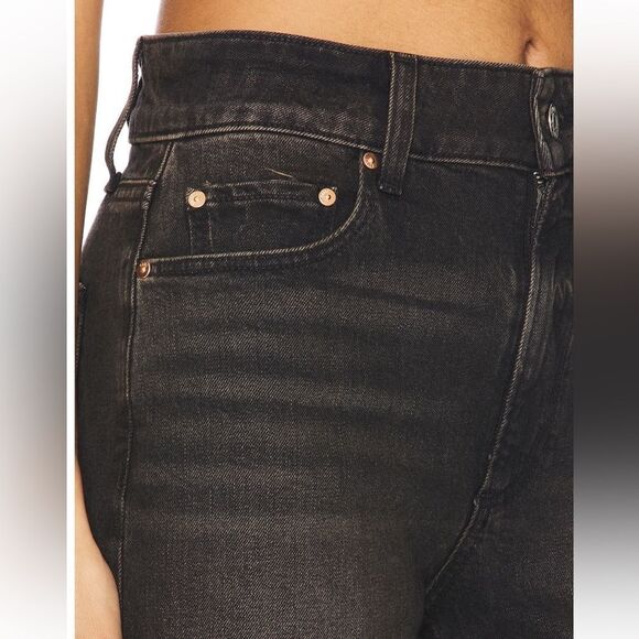 NWT PAIGE SASHA ANKLE Wide Leg Jeans in Black Rust - Picture 8 of 13